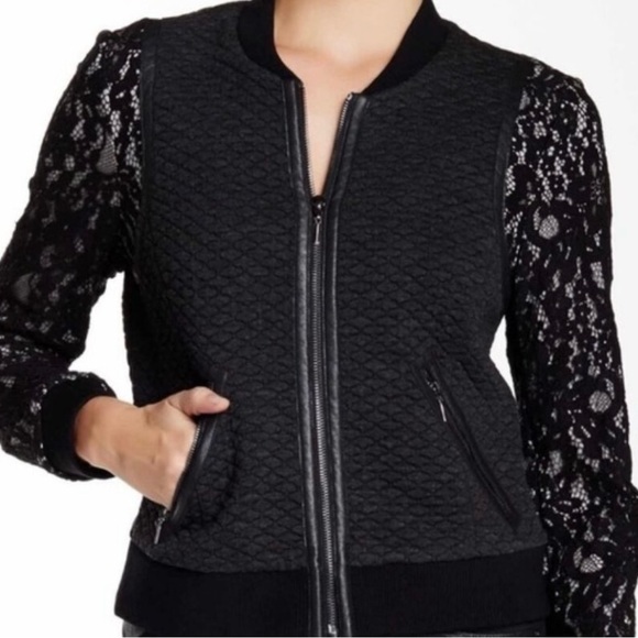 Rebecca Taylor Black Bomber Jacket - Picture 1 of 5